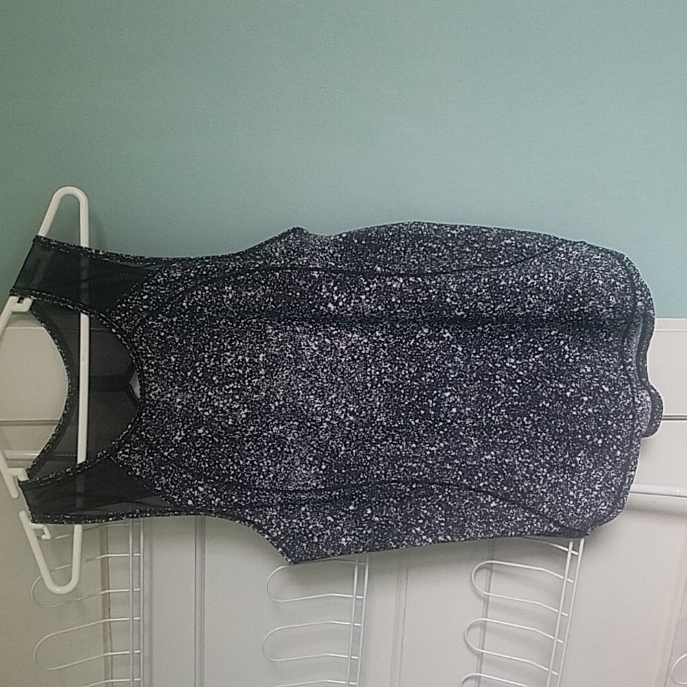 Lululemon Athletica Sculpt Tank Sleeveless Top Black/White/Gray Active Yoga Run